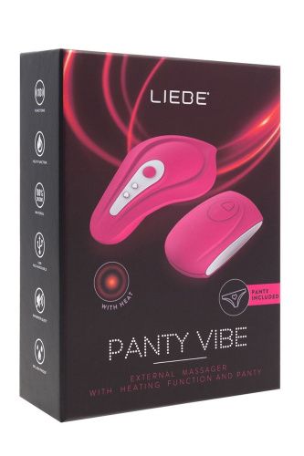 Вибратор в трусики Liebe Panty Vibe Recargable Cerise, трусики S-M в комплекте