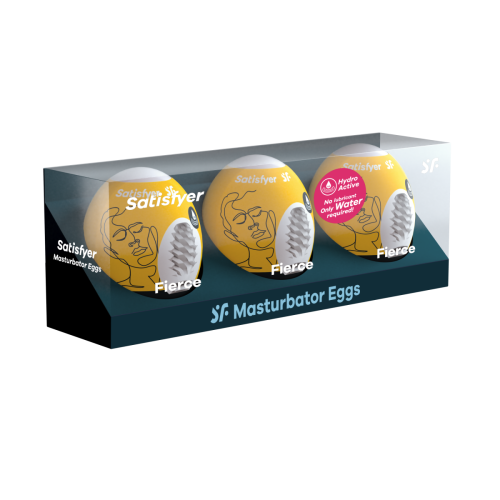 Satisfyer Masturbator Egg 3er Set Fierce - Набор мастурбаторов яиц, 3 шт