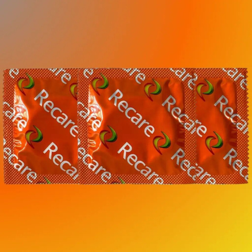 Recare Color Fruit Flavour Condoms 3 шт, ароматы: мята, банан, клубника