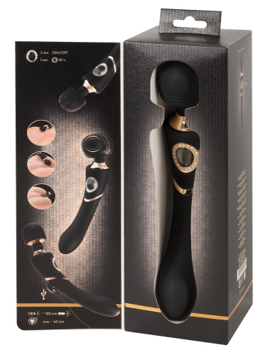 Cleopatra Wand Massager - Універсальний вібромасажер, 24.2х4.3 см (чорний) - купити в Києві, Україні