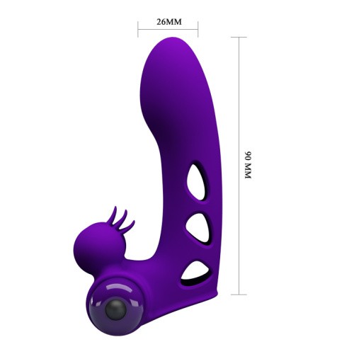 Pretty Love Orlando Honey Finger Vibrator - Вибронасадка на палец, 9х2.6 см (фиолетовый)