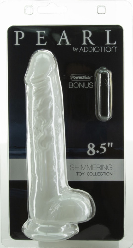 Фаллоимитатор ADDICTION Pearl 8.5" Dildo, 21,6 см + вибропуля в подарок