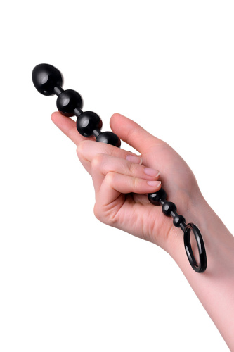 Toyfa A-Toys M - анальная цепочка, 23.2х2.7 см (чёрный)