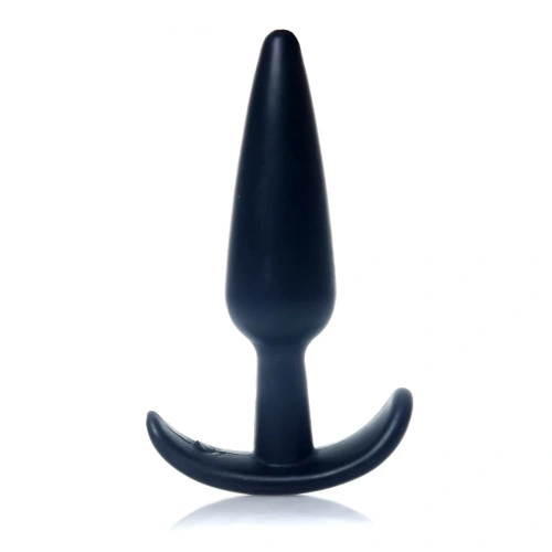 Boss T-Plug Smooth - анальная пробка для ношения, 12х2.8 см (черный)