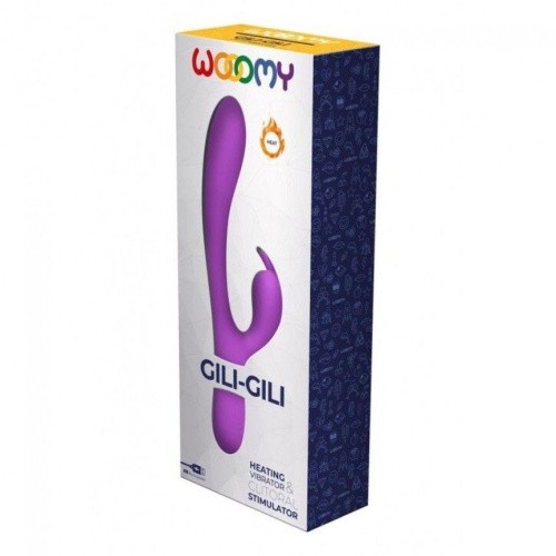 Wooomy Gili-Gili Vibrator with Heat - Вибратор-кролик, 20.2 x 3.4 см (фиолетовый)