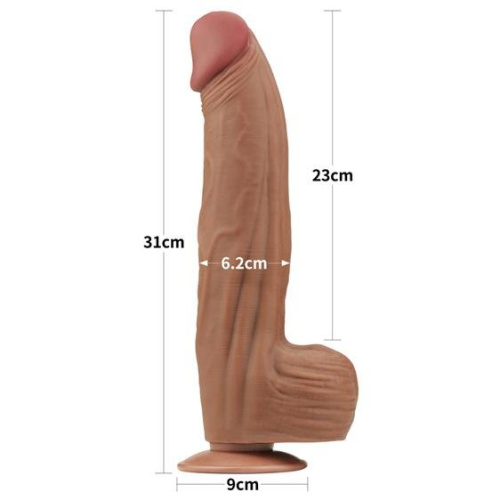 Реалістичний фалоімітатор Sliding-Skin Dual Layer Dong 12