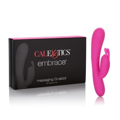 California Exotic Novelties Embrace Massaging G-Rabbit - вибратор-кролик для точки G, 13х3.3 см (розовый)