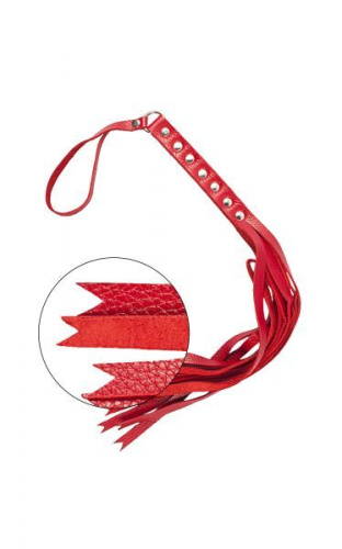 sLash S&M Fancy Leather Floger - кожаный флогер,  40 см (красный)
