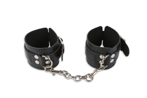 Наручники с ремешками (черные)