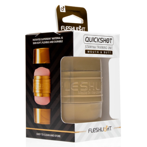 Fleshlight Quickshot STU, мастурбатор для пар и минета, 11х6 см
