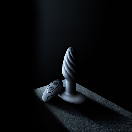 Анальная пробка с вибрацией, вращением и пультом ду Dorcel Spin Plug, 12.2х3.8 см
