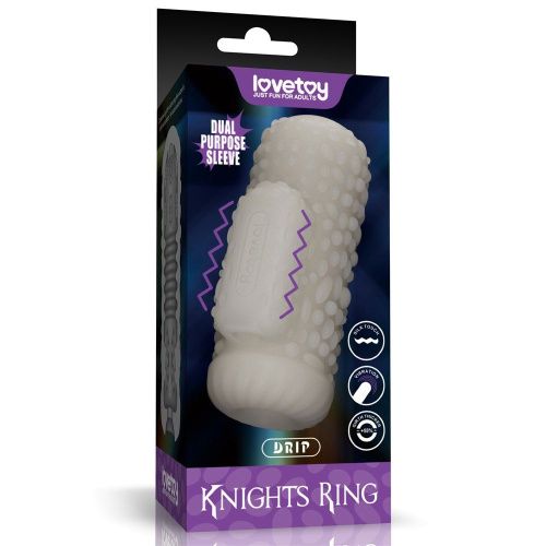 Мастурбатор LoveToy Knights Ring Vibrating Dual Purpose Sleeve-Drip