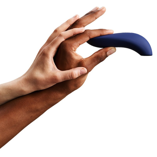 We-Vibe Melt + Лубрикант 50 мл - Вакуумный стимулятор для клитора с управлением через приложение на смартфоне, 12.6х2.4 см (синий)
