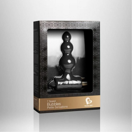 Rocks Off Petite Sensations Bubbles Black - анальный вибратор, 8.5х2.8 см (черный)