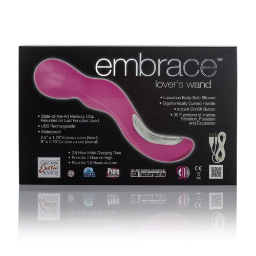 CalExotics Embrace LoverS Wand эргономичный вибромассажер (розовый)