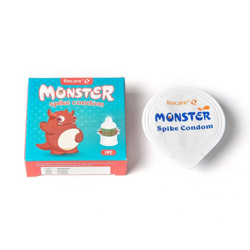 Насадка на член Recare Red Monster Spike Condom (презерватив з рядами шипів) - купити в Україні | Секс шоп SEX-SHOP.ua
