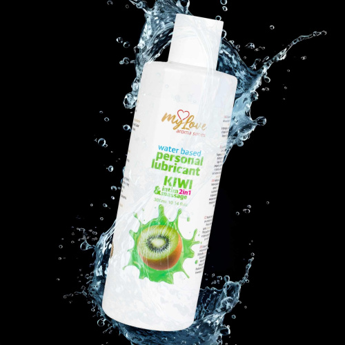2в1 лубрикант и массажный гель - MyLove Aroma Series Intim&Massage Kiwi, 300 мл