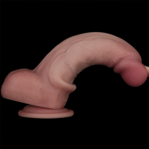 Реалистичный фаллоимитатор LoveToy Sliding Skin Pro II Dual Layer Silicone Dong, 20 см