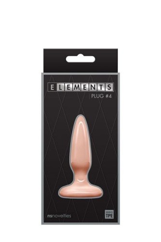 Ns Novelties Elements Plug 4 классическая анальная пробка, 6.3х2.4 см, (телесный)