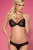 Obsessive 819-Set-1 - Эротический комплект с бантиками, L/XL (чёрный)