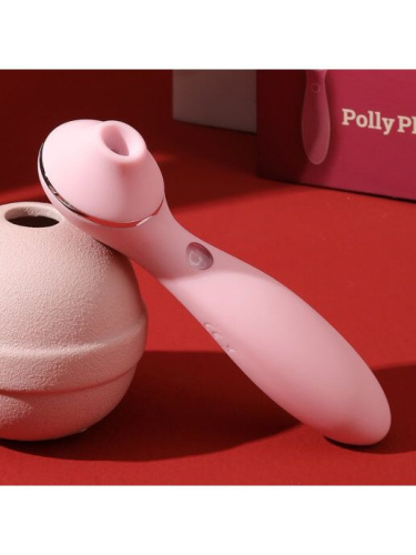 KisToy Polly Plus - Вакуумный вибратор, 16.8х3.5 см (розовый)