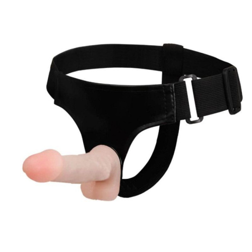 Baile Jessica Strap-On - Страпон з двома насадками, 10.5х3 см (тілесний) - купити в Києві, Україні