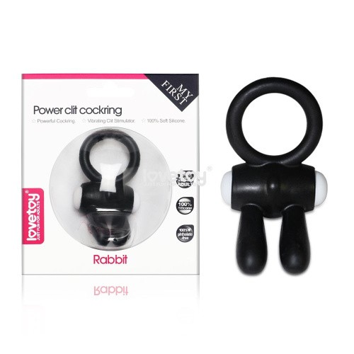 LoveToy Power Clit Cockring - виброкольцо, 7.5х2.5 см, (черный)