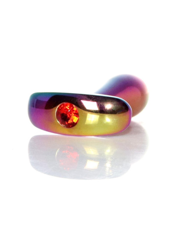 Анальная пробка с камнем B-Series Jewellery Multicolour Plug Red, S