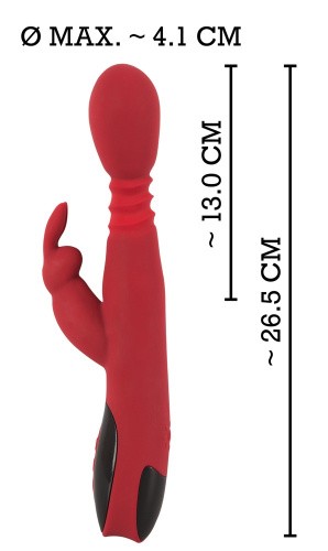Orion Hi-tech Silicone Rabbit Vibrator - вібратор кролик з поштовхами, обертанням та функцією підігріву, 26.5х4.1 см - купити в Києві, Україні