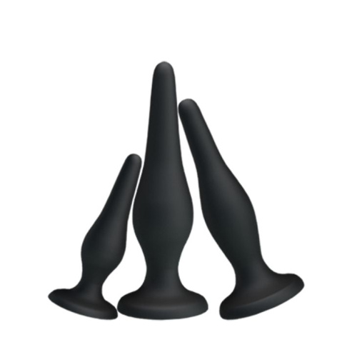 Pretty Love Begginer Mini Anal Kit Black - Набір анальних пробок, 3 шт (чорний) - купити в Києві, Україні