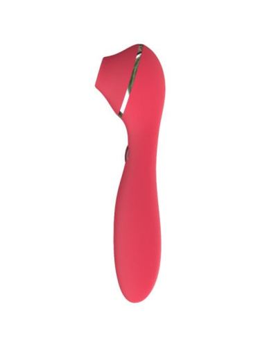 KisToy Polly Plus - Вакуумный вибратор, 16.8х3.5 см (красный)