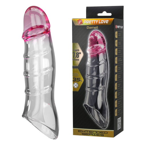 Подовжуюча насадка на член Pretty Love Damell Penis Sleeve, +2,8 см - купити в Україні | Секс шоп SEX-SHOP.ua