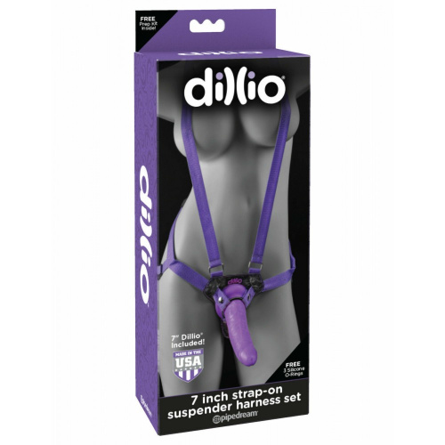 Страпон на ремене Pipedream Dillio Strap On Harness 7, 16.5 см