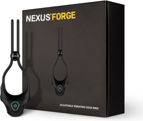 Nexus Forge Vibrating - Ерекційне віброкільце-ласо, 15 см (чорний) - купити в Києві, Україні