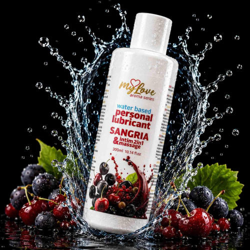 2в1 лубрикант и массажный гель - MyLove Aroma Series Intim&Massage Sangria, 300 мл