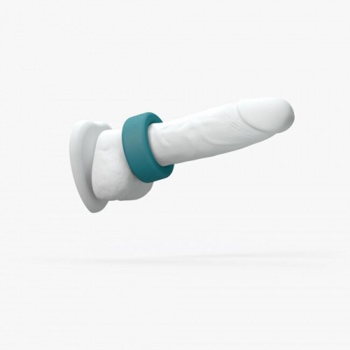Love To Love Cool Ring Teal Me - эрекционное кольцо широкое, 3 см. (голубой)