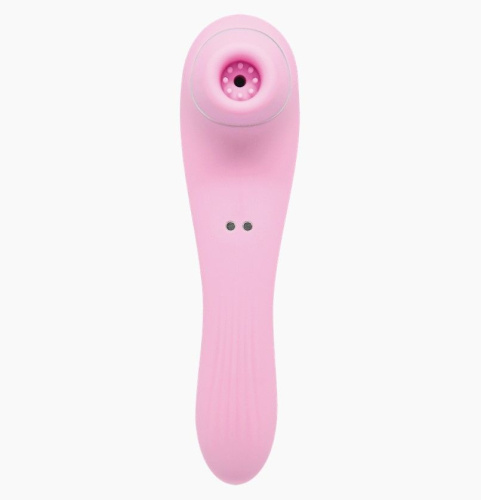 Alive Midnight Quiver Pink - Вибратор и вакуумный клиторальный стимулятор 18.6х3.3 см (розовый)