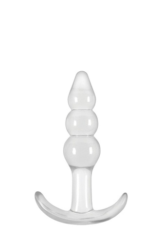 Ns Novelties Jelly Rancher T-plug Ripple - Анальная пробка, 7,6х3,2 см (прозрачный)