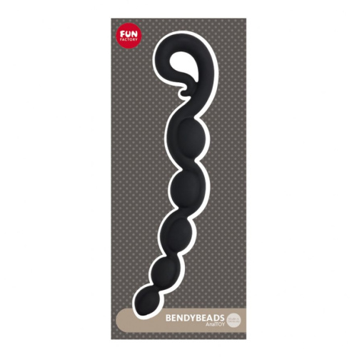 Fun Factory Bendybeads - анальные бусы, 18.5 х3.5 см (черный)