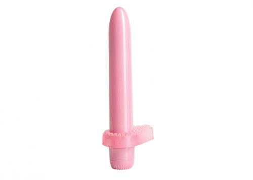 Topco Sales My First® Vibe, with Bonus Vibe Ring - Вибратор + эрекционное кольцо, 19х2.5 см (розовый)