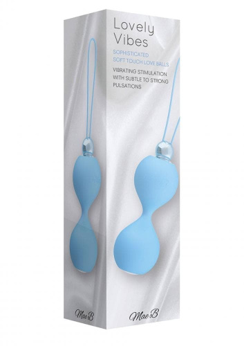 Mae B Soft Touch Vibr Love Balls - вагинальные шарики с вибрацией, 3,5 см (фиолетовый)
