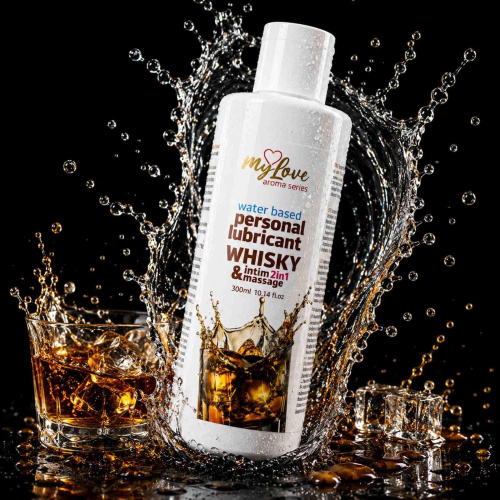 2в1 лубрикант и массажный гель - MyLove Aroma Series Intim&Massage Whisky, 300 мл