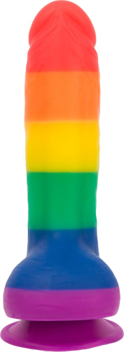 Addiction - Justin - 8" - Rainbow - радужный фаллоимитатор 20.3х4.5 см