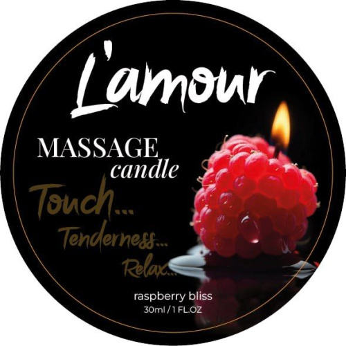 Масажна свічка L'amour Raspberry Bliss, 30 мл (малина) - купити в Києві, Україні