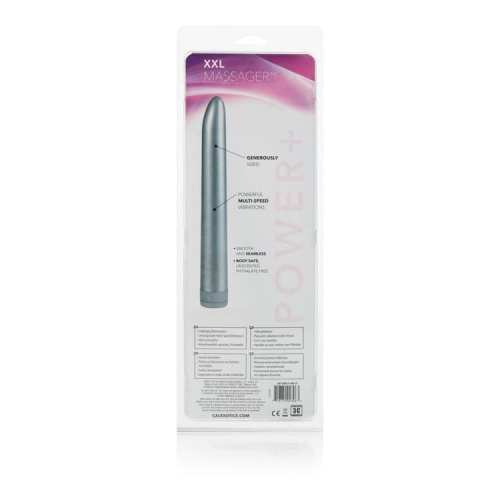 California Exotic Novelties Massager Platinum - Большой пластиковый вибратор XXL, 25х4 см (сиреневый)