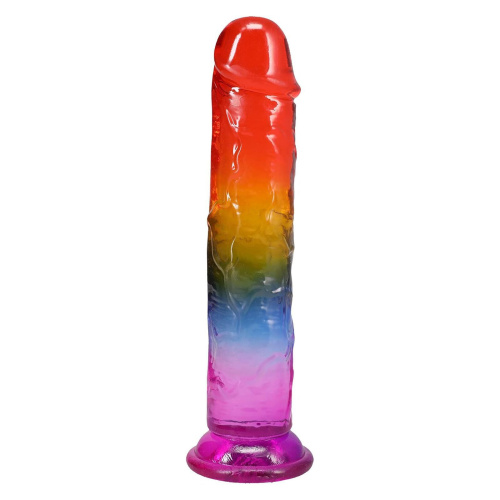 Дилдо Doc Johnson Crystal Jellies 8.5 Inch Сlassic Dong Rainbow, 21,6 см - купити в Україні | Секс шоп SEX-SHOP.ua