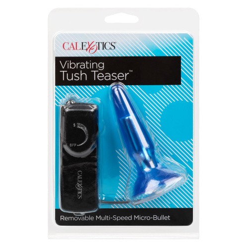 CalExotics Tush Teasers - Анальная пробка с вибрацией, 9х3 см (синий)