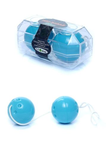 Boss Duo-Balls Light Blue - Вагинальные шарики, 21х3,3 см (голубой)