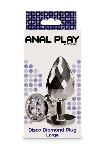 Металева анальна пробка Toy Joy Disco Diamond Plug – розмір L - купити в Києві, Україні