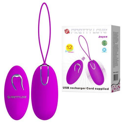 Pretty Love Joyce Vibrating Egg Purple - Виброяйцо, 7,8 см (фиолетовый)